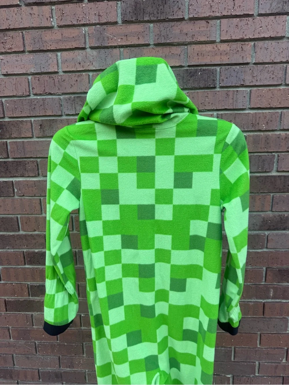 Minecraft Creeper One Piece Kids Sleepwear Jumpsuit Costume Youth Size 14/16 EUC